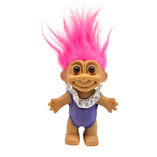 Troll Vintage Russ 11 cms años 90s Traje de baño Rosa
