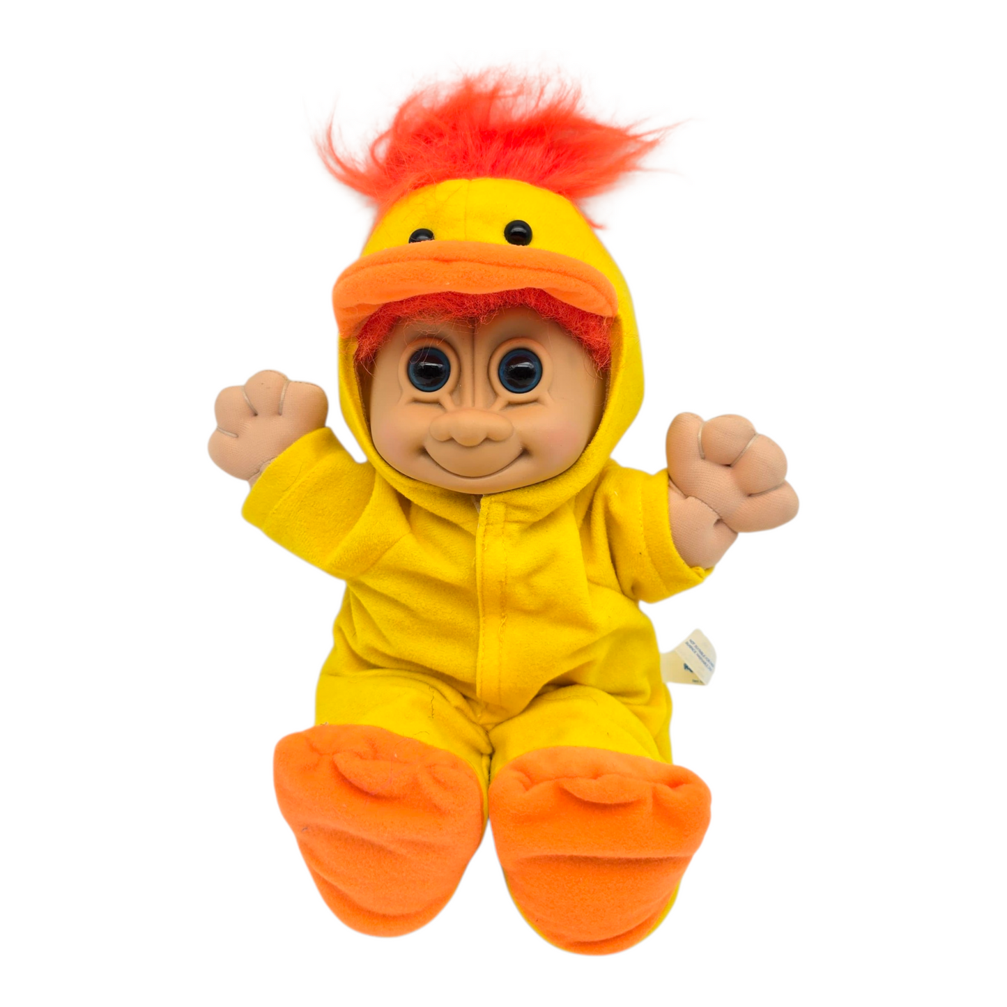 Troll Vintage Russ 27 cms años 90s Grande cuerpo de tela Pato