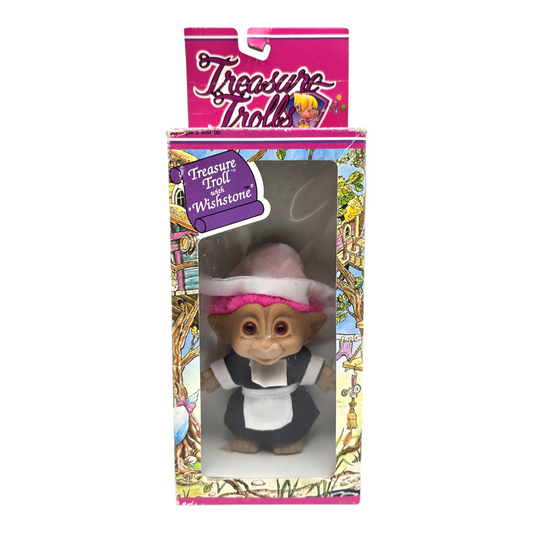 Treasure Troll Vintage Ace Novelty con Gema de los deseos Años 90s Caja con detalles estéticos