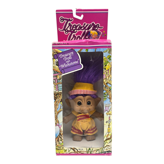 Treasure Troll Vintage Ace Novelty con Gema de los deseos Años 90s Caja con detalles estéticos
