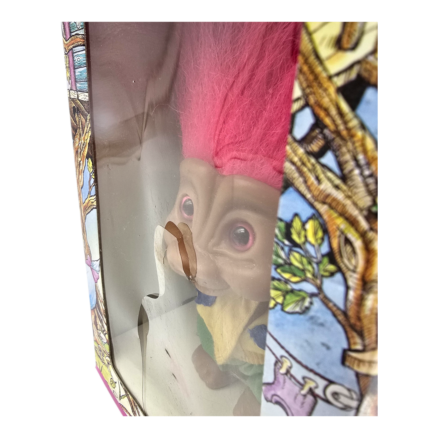 Treasure Troll Vintage Ace Novelty con Gema de los deseos Años 90s Caja con detalles estéticos