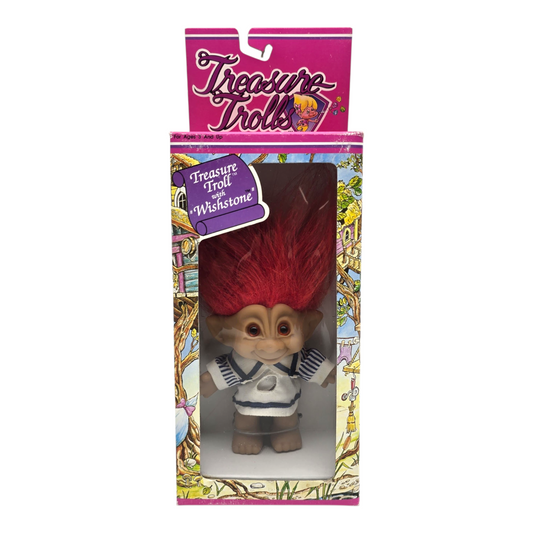Treasure Troll Vintage Ace Novelty con Gema de los deseos Años 90s Caja con detalles estéticos