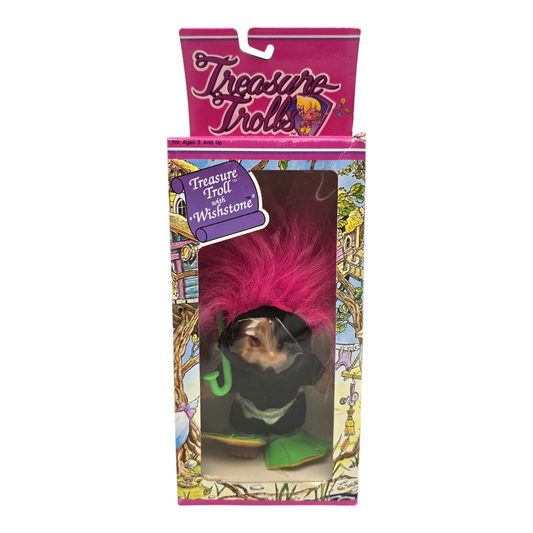 Treasure Troll Vintage Ace Novelty con Gema de los deseos Años 90s Caja con detalles estéticos