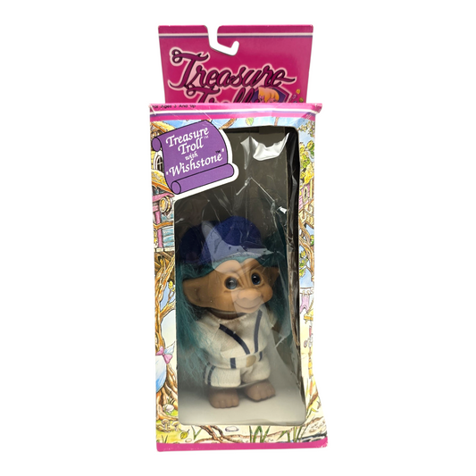 Treasure Troll Vintage Ace Novelty con Gema de los deseos Años 90s Caja con detalles estéticos
