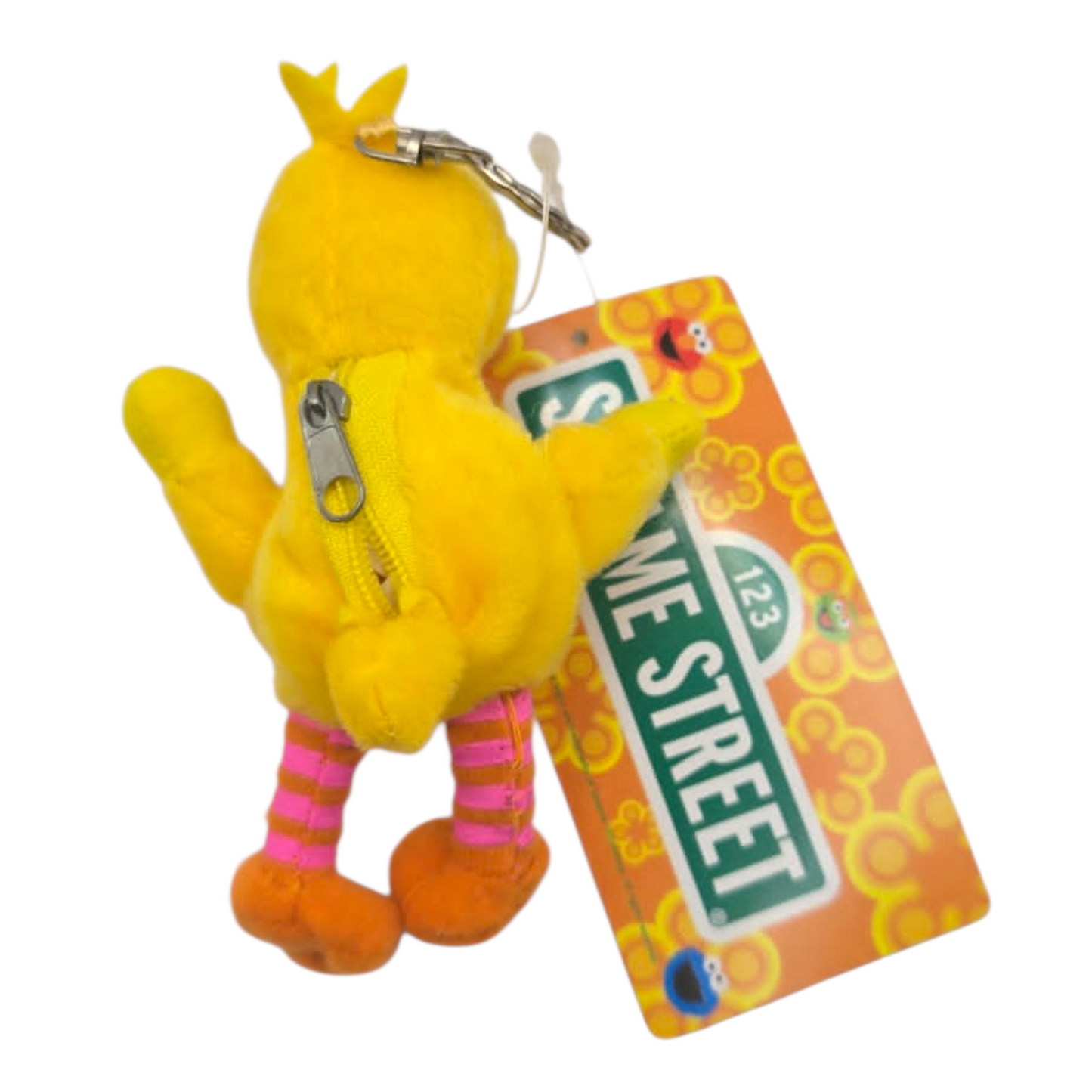 Llavero monedero de peluche Big Bird Vintage Plaza Sésamo con monedero año 2003 Sesame Street