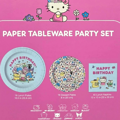 Set de platos para fiesta Hello Kitty and friends Sanrio