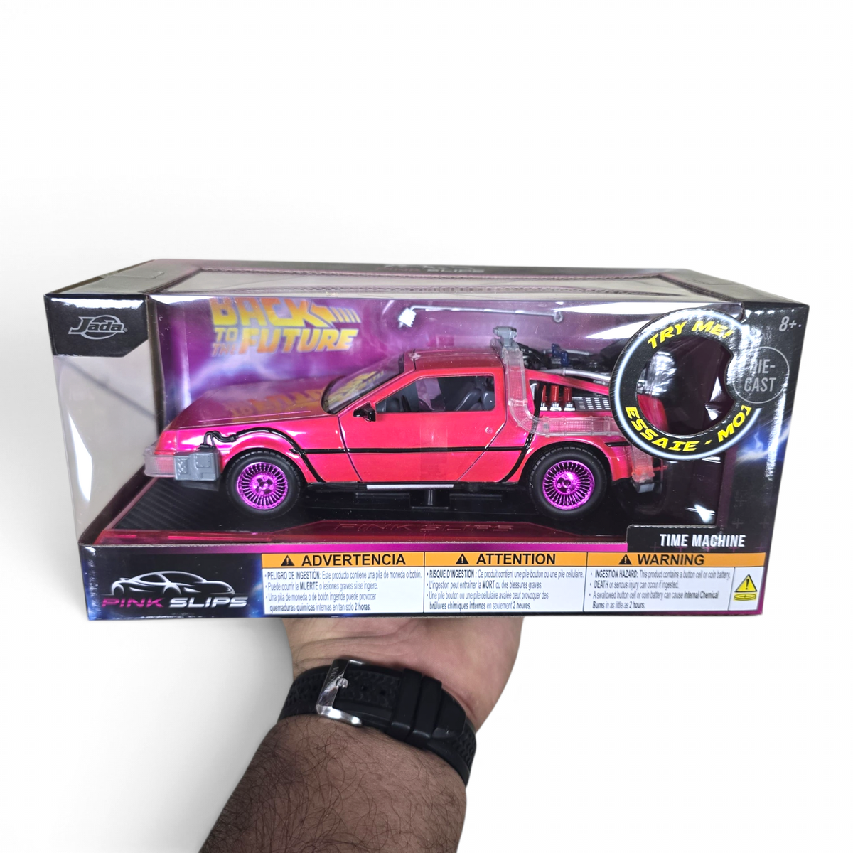 Jada Diecast Escala 1:24 DeLorean Rosa Back to the Future