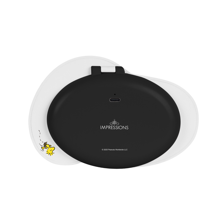 Impressions Vanity Snoopy Peanuts Espejo portátil. Con luz led touch y aumento. Recargable