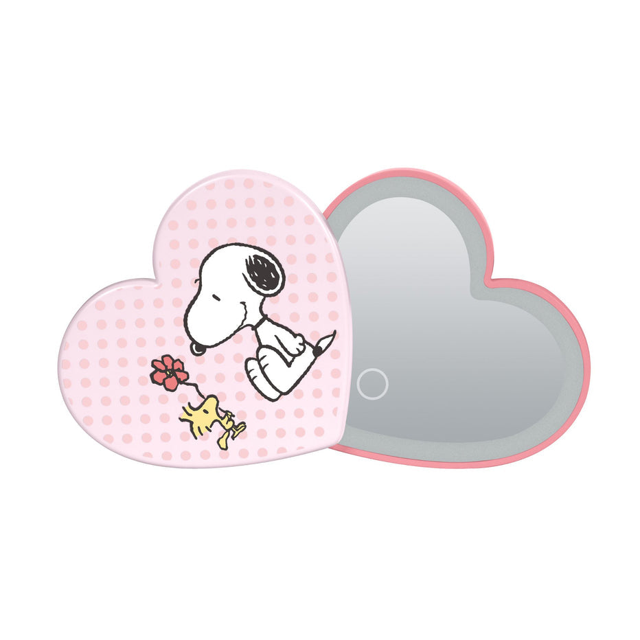 Impressions Vanity Snoopy Peanuts Espejo portátil. Con luz led touch y aumento. Recargable