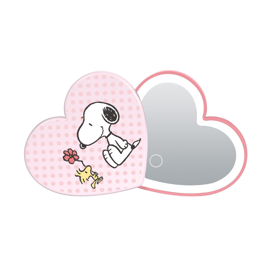 Impressions Vanity Snoopy Peanuts Espejo portátil. Con luz led touch y aumento. Recargable