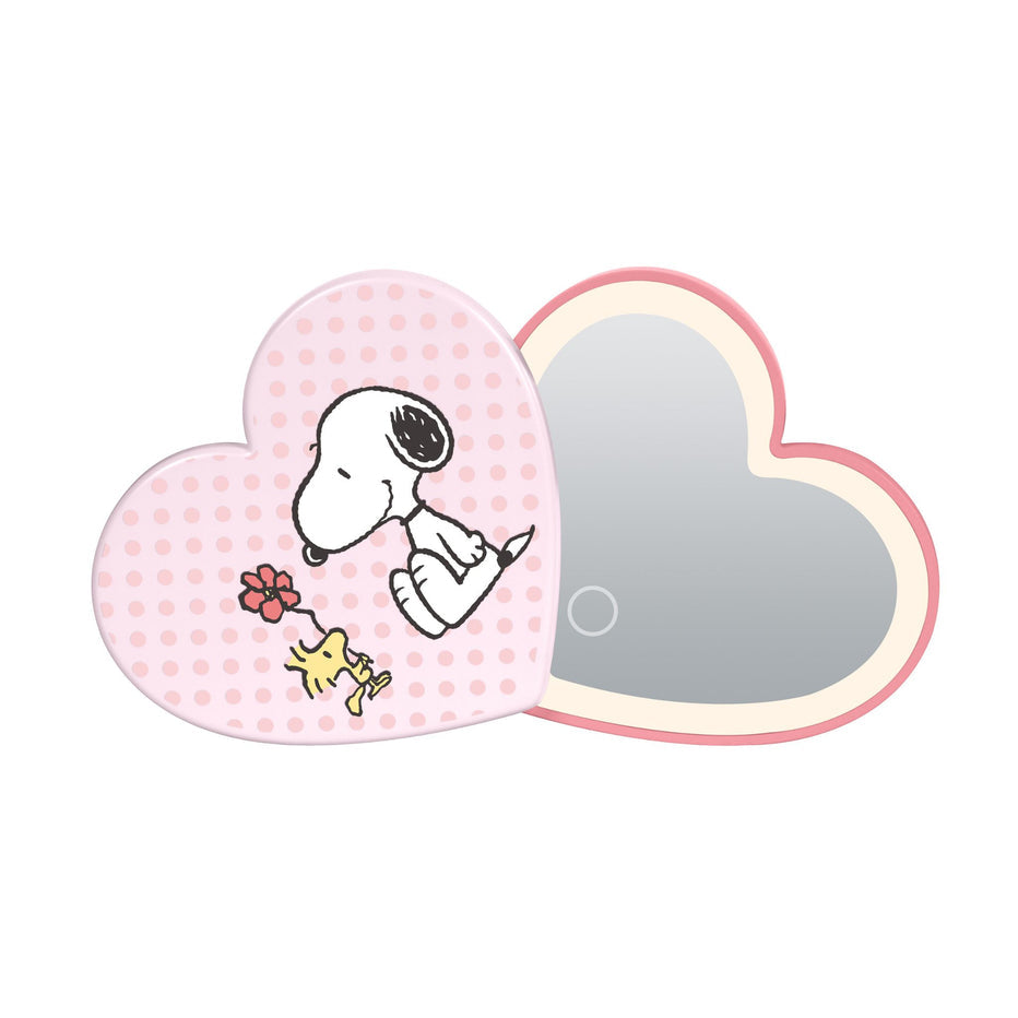 Impressions Vanity Snoopy Peanuts Espejo portátil. Con luz led touch y aumento. Recargable