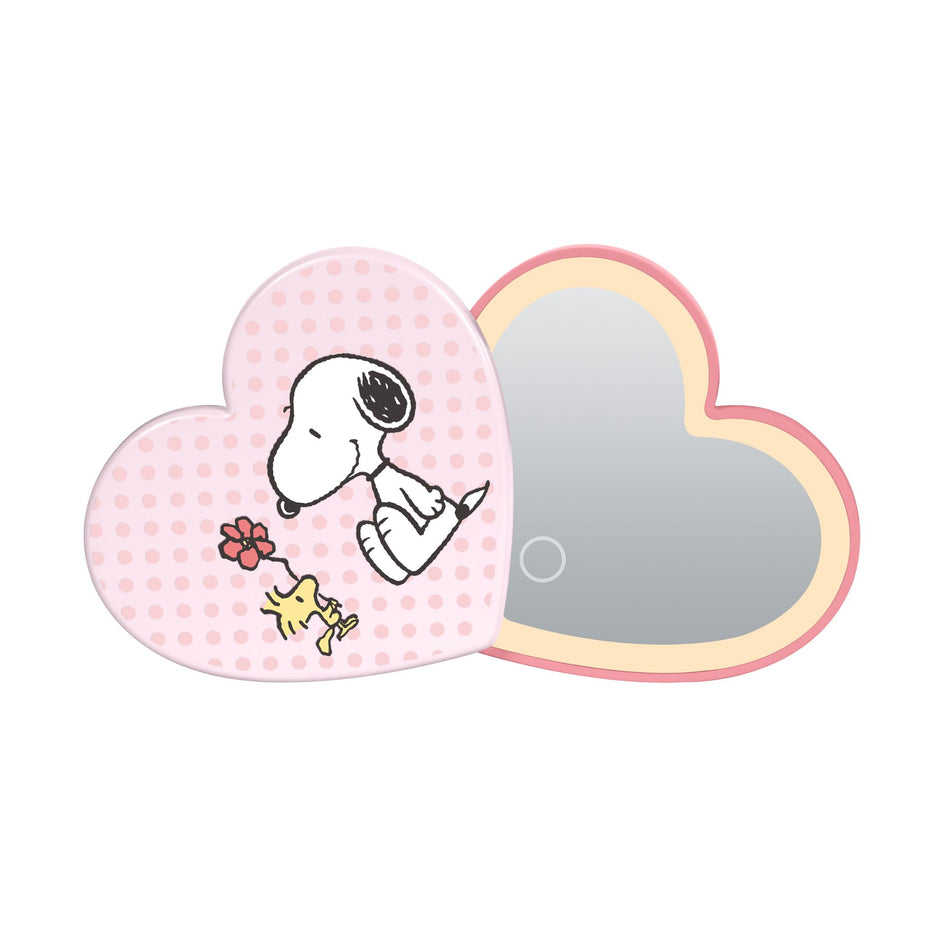 Impressions Vanity Snoopy Peanuts Espejo portátil. Con luz led touch y aumento. Recargable
