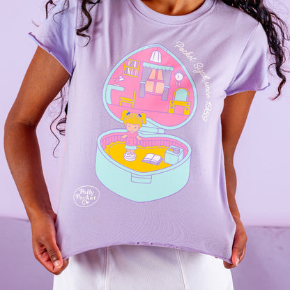 Playera Crop Top Polly Pocket x Cakeworthy