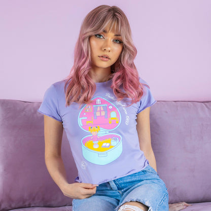 Playera Crop Top Polly Pocket x Cakeworthy