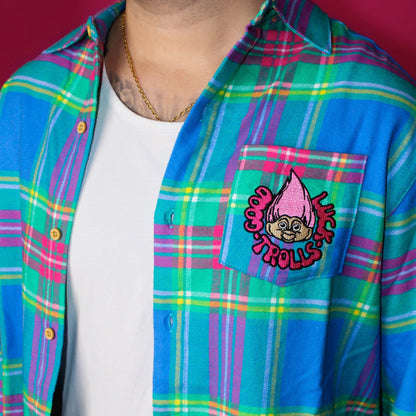 Flannel Camisa/Blusa Good Luck Trolls x Cakeworthy original