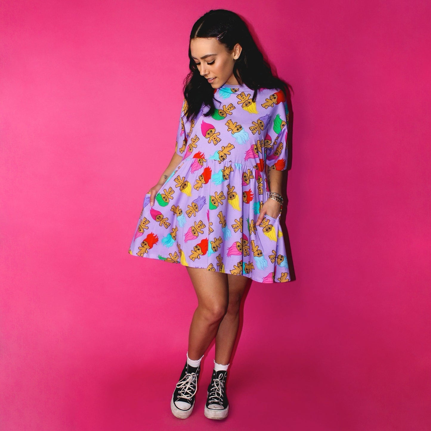 Vestido Good Luck Trolls x Cakeworthy original