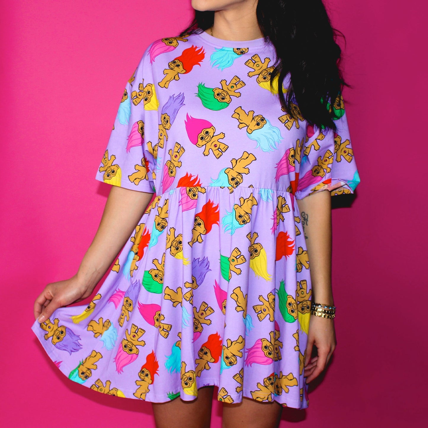 Vestido Good Luck Trolls x Cakeworthy original