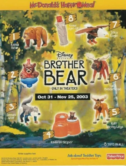 McDonald's Happy Meal Brother Bear 2003 Tierra de osos
