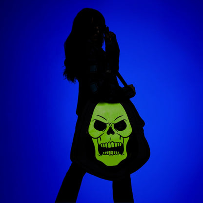 ⚠️PREVENTA IMPORTACIÓN Tote Bolsa Skeletor Cakeworthy brilla en la obscuridad *Se enviará alrededor de 15 a 20 días habiles después de su compra* Masters of the Universe
