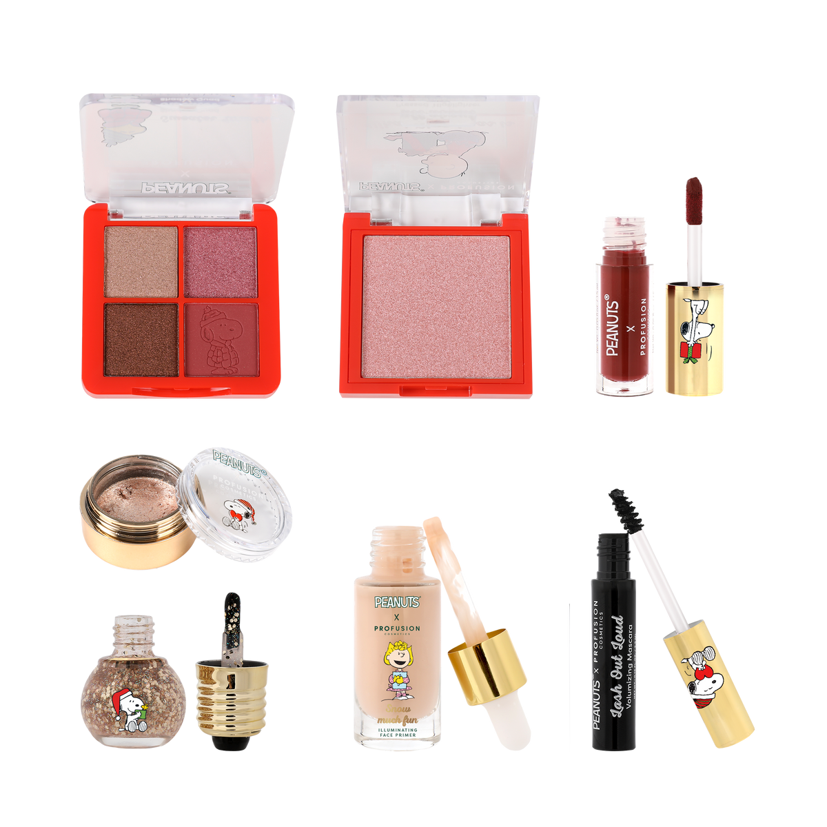 Snoopy Peanuts Make up maquillaje x Profusion Giftset Calendario de Adviento 12 regalos