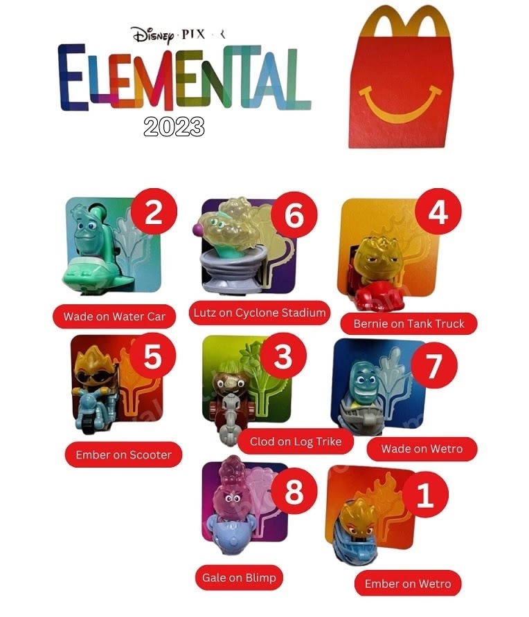 McDonald's Happy Meal año 2023 Elemental