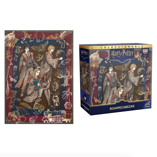 Rompecabezas Harry Potter Holográfico Dorado - 500 Piezas
