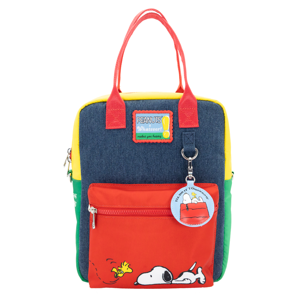 Mochila Bolso reversible transformable Snoopy Peanuts Whatever makes you happy