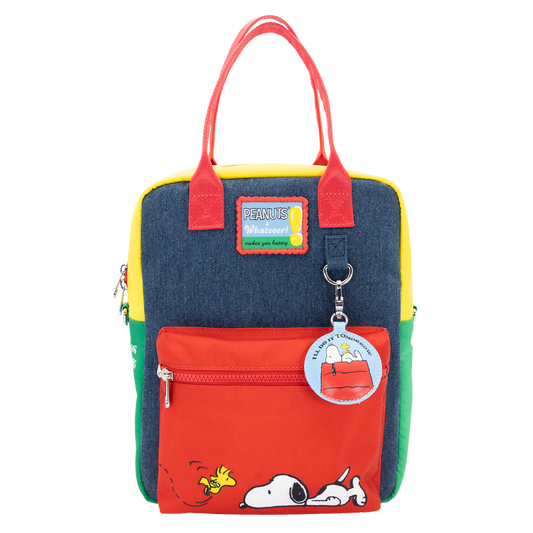 Mochila Bolso reversible transformable Snoopy Peanuts Whatever makes you happy