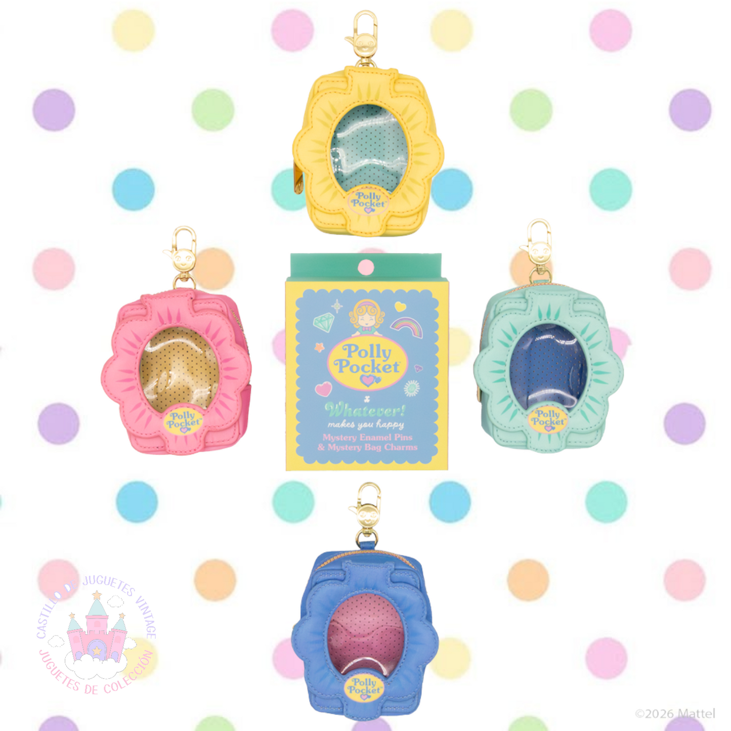 ⚠️PREVENTA IMPORTACIÓN Charm bolsita sorpresa. Con Pin (al Azar) Polly Pocket Se enviará aprox 7-10 días habiles después de su compra