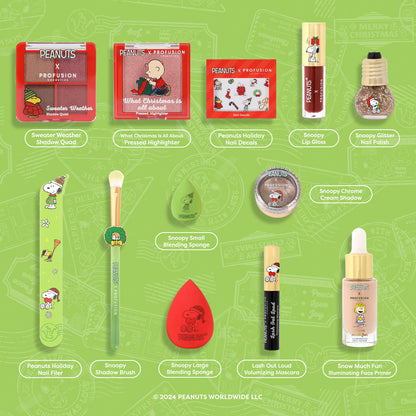Snoopy Peanuts Make up maquillaje x Profusion Giftset Calendario de Adviento 12 regalos
