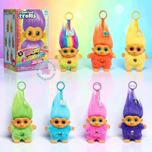 HAPPY HAUL Good Luck Trolls Vinyl Peluche Clip-on Sorpresa Blind Box 13 cms aprox