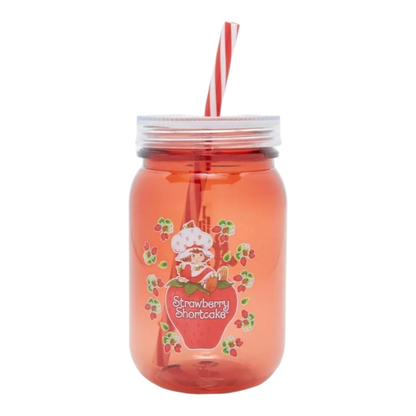 Vaso de Acrilico tipo Mason Jar Rosita Fresita