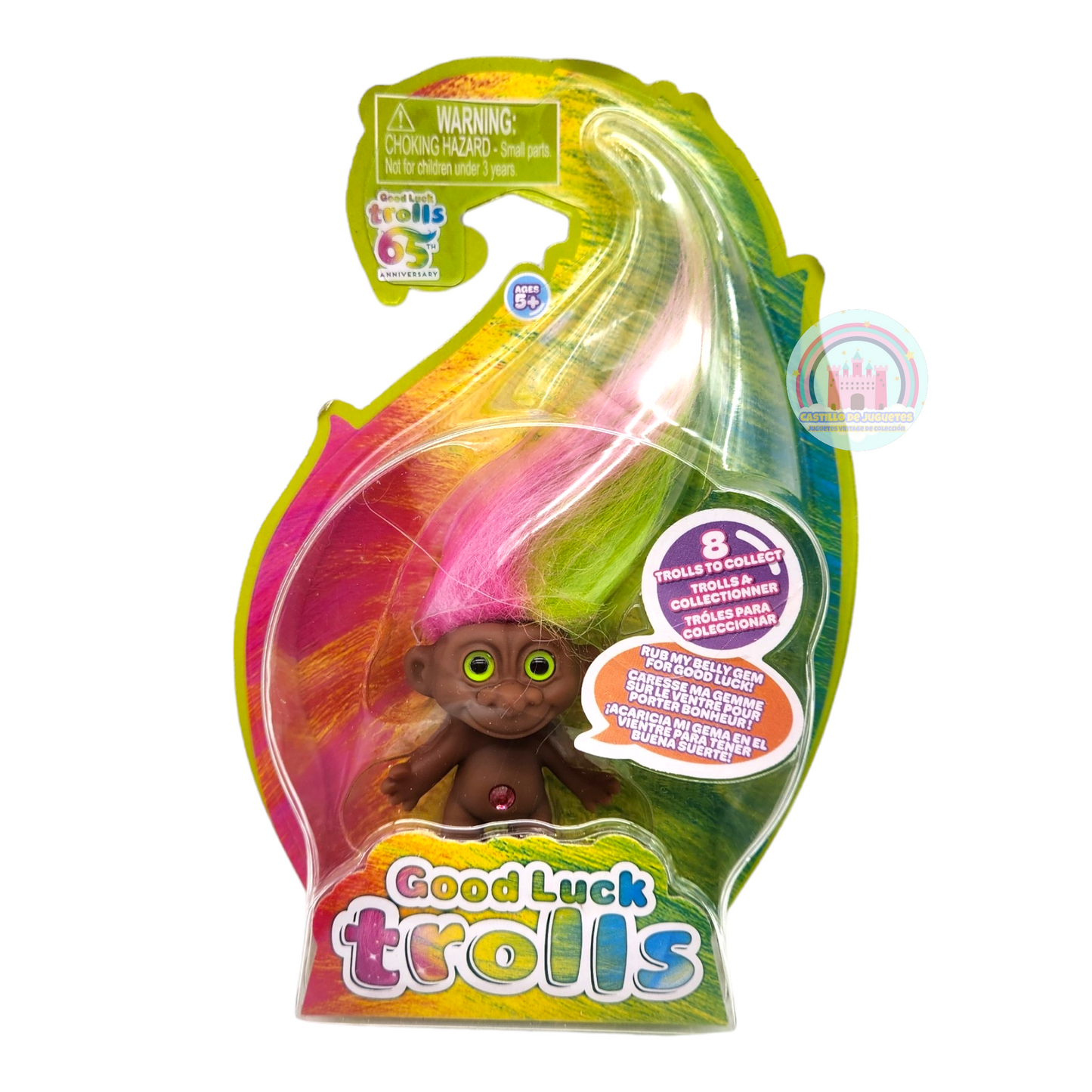 Good luck troll pequeño 65 aniversario Retro "Protection"