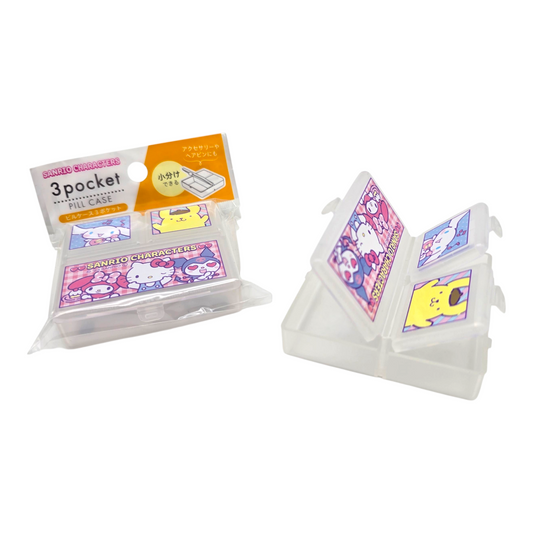 Pastillero portátil 3 slots Hello Kitty and Friends