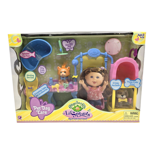 Mini Playset Lil'sprouts Cabbage Patch Vintage Pet Day Care (no incluye muñeca, solo set)
