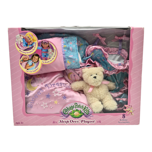 Cabbage Patch Vintage set de ropita y accesorios pijamada Sleep over playset