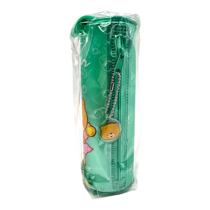 Estuche vintage Ninety-nine Papelería vintage Nuevo años 90s Vinyl aperlado verde
