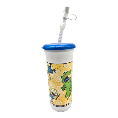 Vaso con popote Rugrats Vintage Nuevo años 1998 (nuevo pero tiene algun rayoncito en el dibujo 💚)