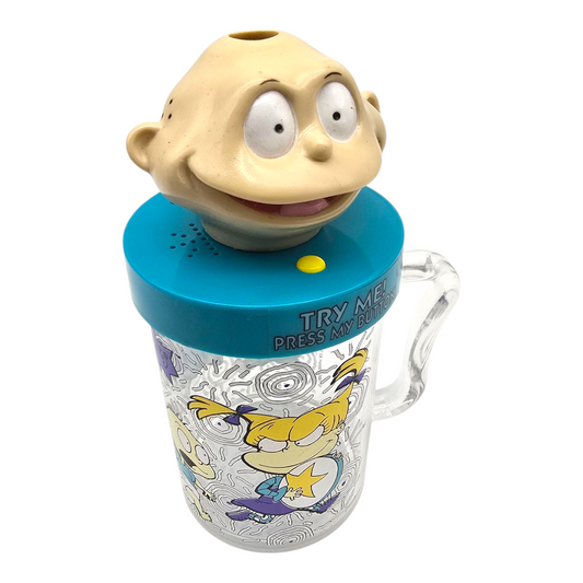 Vaso electrónico acrílico con popote Rugrats Vintage Nuevo años 1997 (nuevo pero no tiene popote y necesita batería 💚)