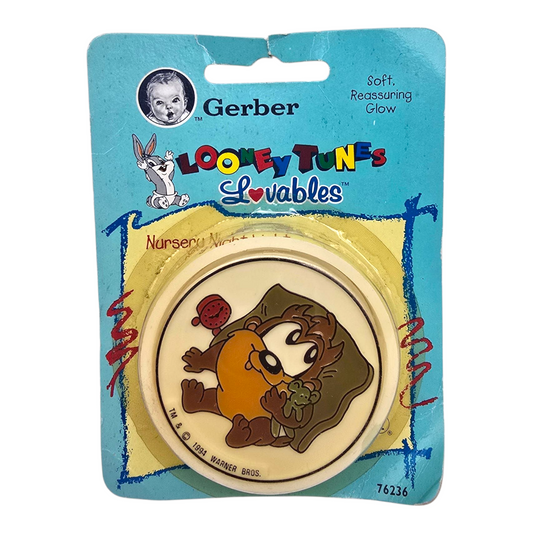 Lámpara de pasillo nocturna con clavija demonio de Tazmania Taz Vintage Gerber año 1993 Nueva Looney Toons