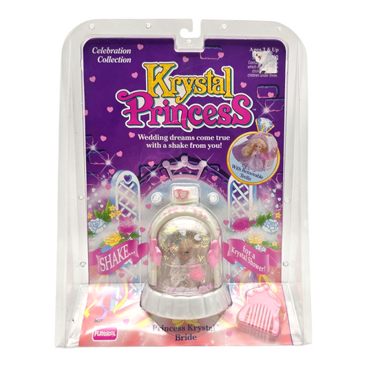 Krystal Princess Playskool Vintage Cúpulas de agua con glitter Capelo Novia