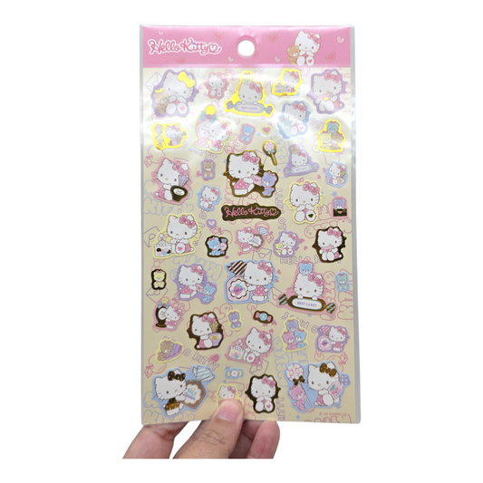 Stickers Sanrio characters contorno dorado