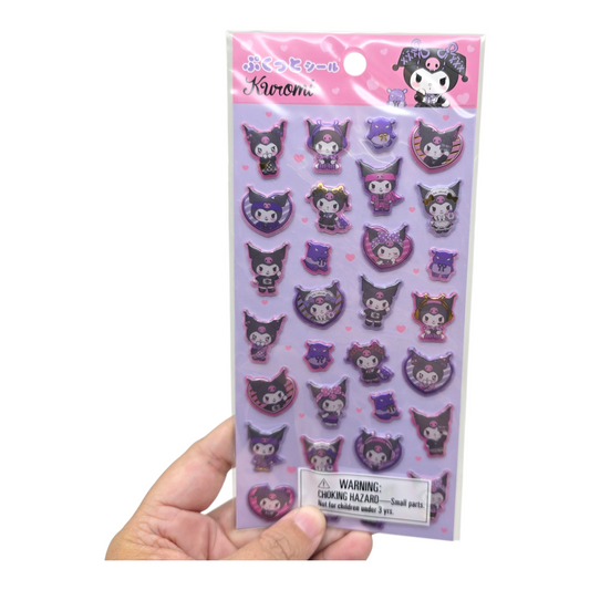 Puffy stickers Sanrio Kuromi