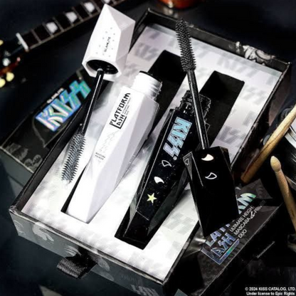 Kiss x Glamlite makeup Lash duo Rimel Blanco Y negro