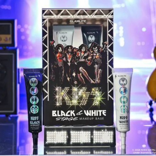 Kiss x Glamlite makeup Primer duo Blanco Y negro