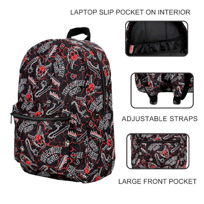 Backpack Mochila Stranger Things Hellfire Club Netflix
