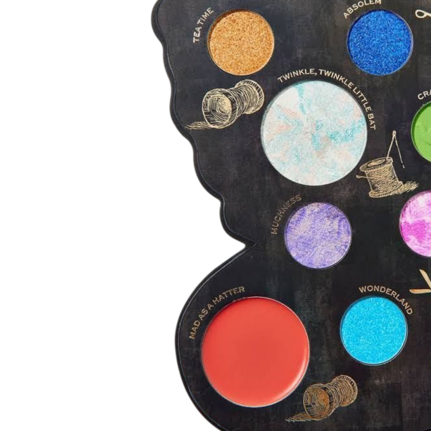 Alice in wonderland x Revolution paleta de Sombras Mad Hatter Sombrerero loco