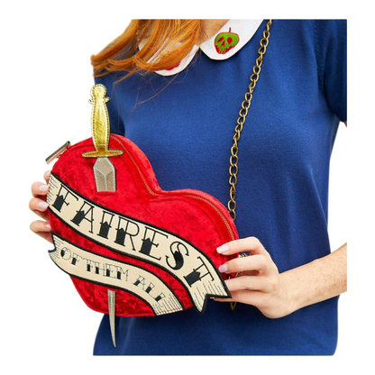Crossbody Bolsa EVIL queen Fairest of them all Blanca Nieves terciopelo