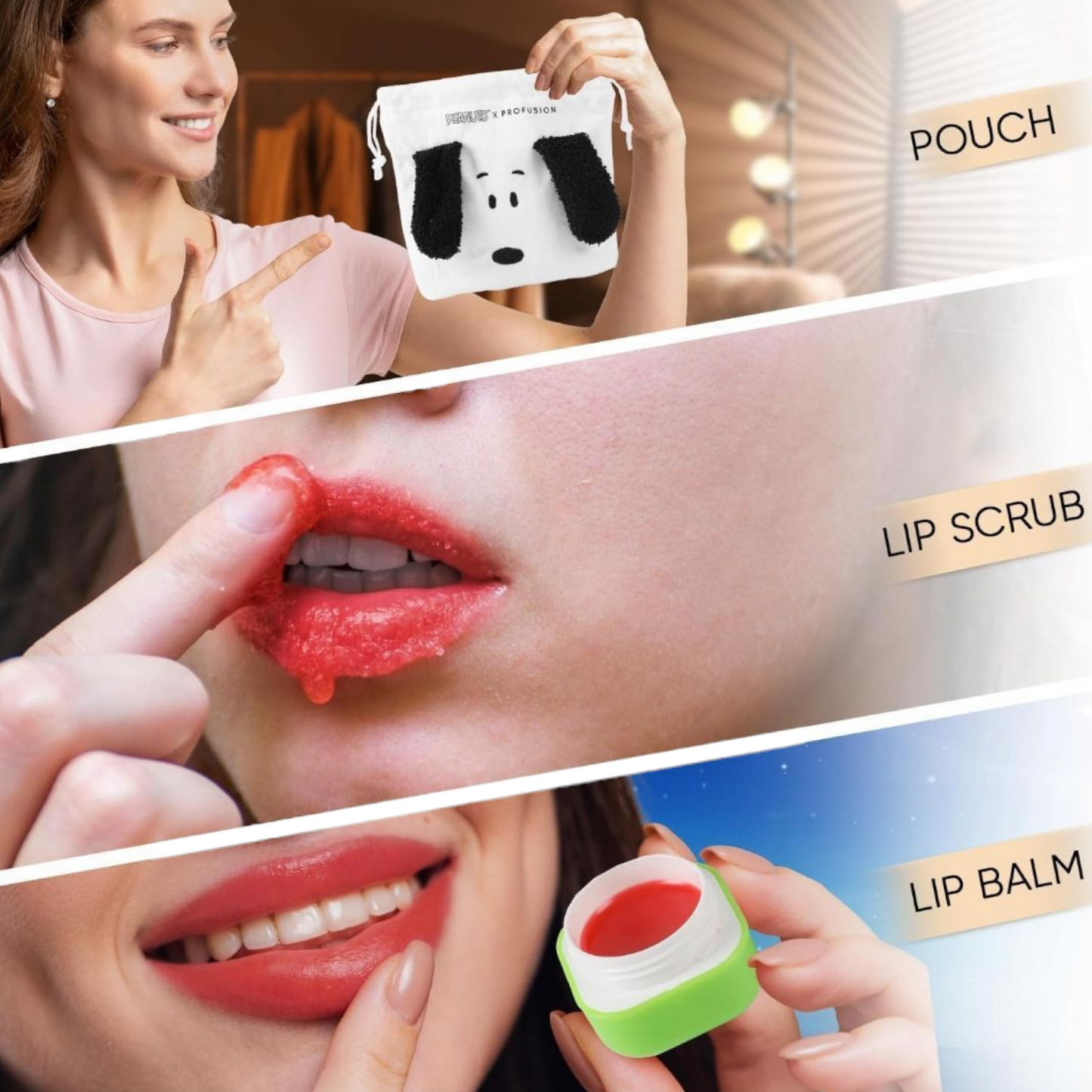 Snoopy Peanuts Make up maquillaje x Profusion Giftset