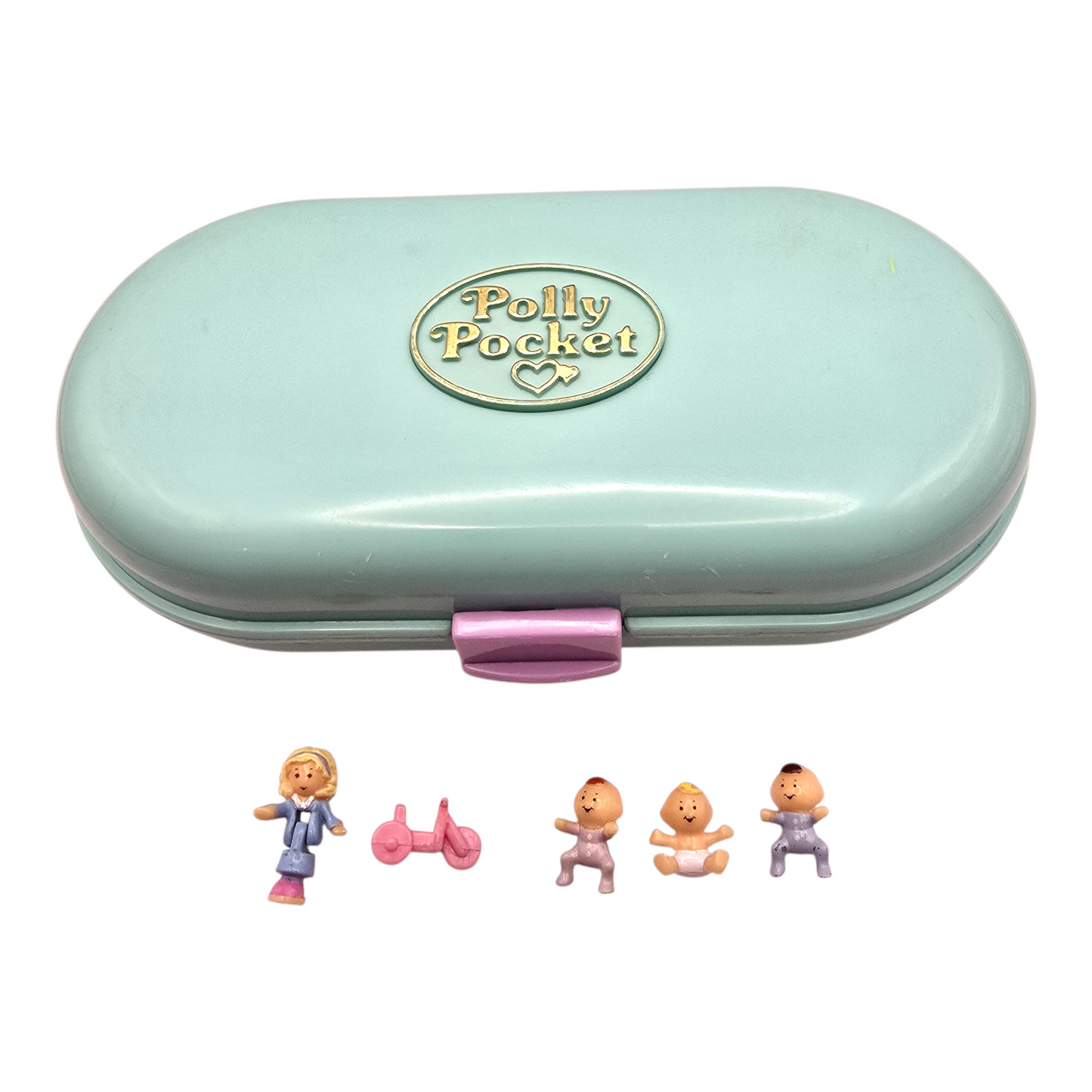 Polly Pocket Vintage Segunda Mano Stamping Nursery. Decoloración interior y en bisagra